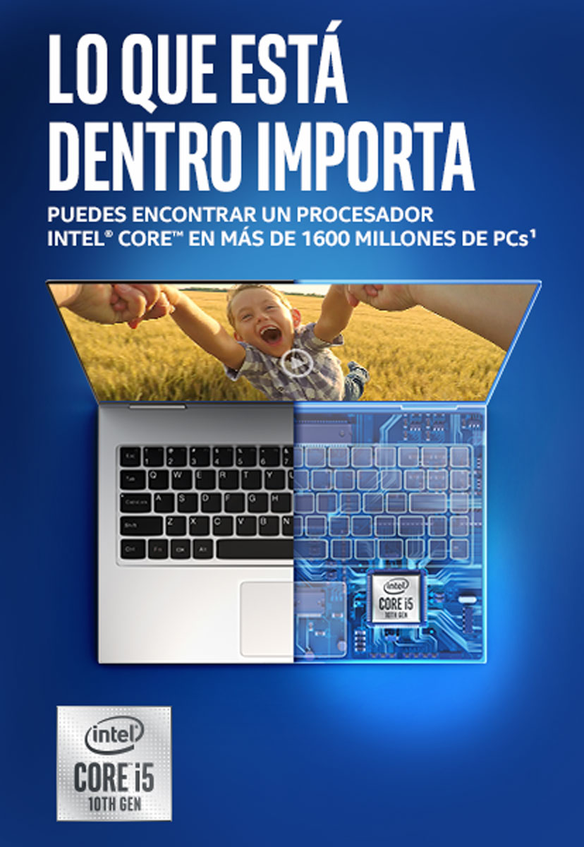 Lo que está adentro es importante. Puedes encontrar un procesador intel en más de 1600 millones de PCs